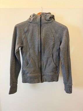 lululemon athletica Gray Full-Zip Hooded Utility Jacket